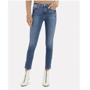 Frame Denim Cropped Jeans in Deep Blue